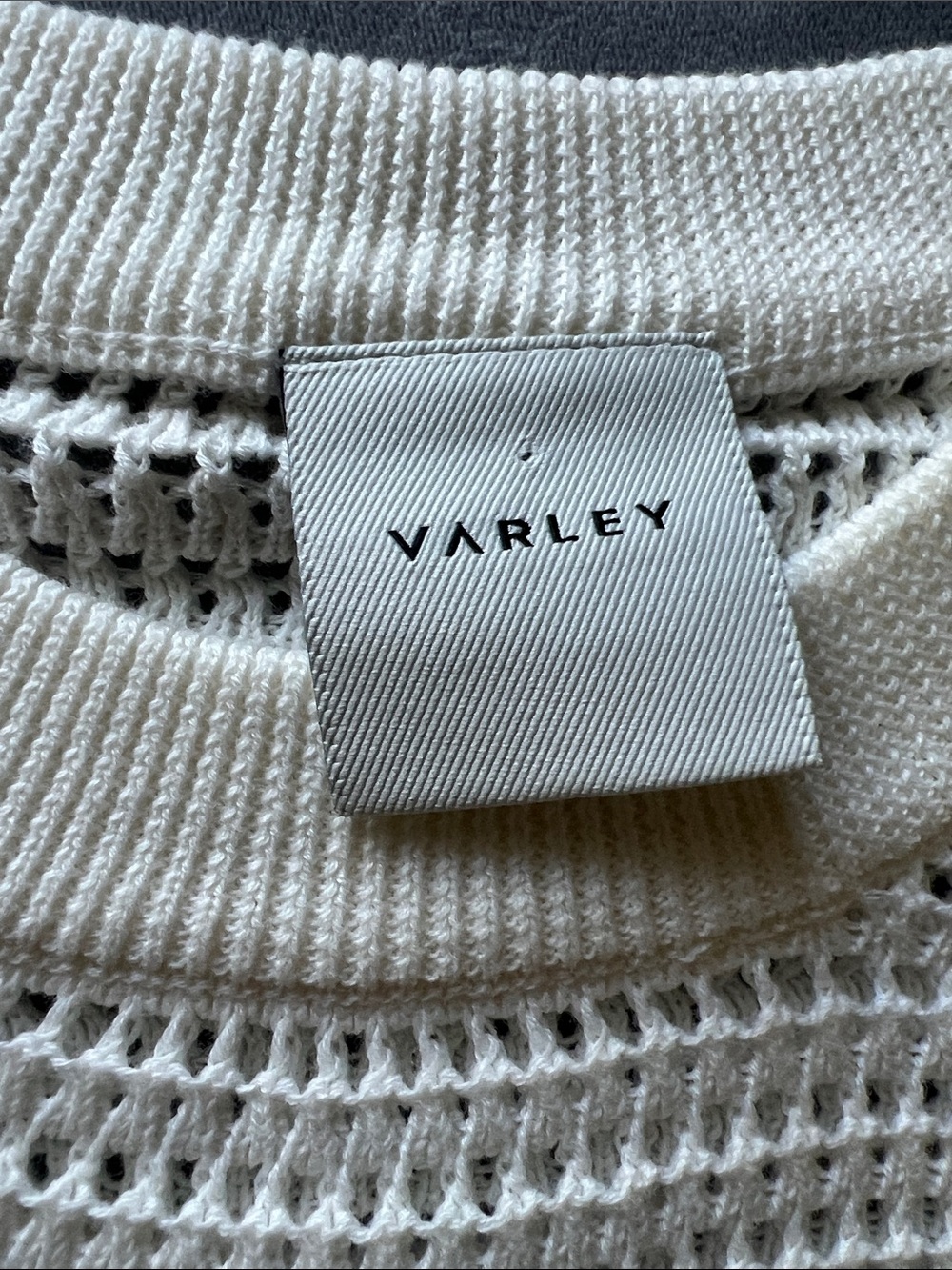 Varley Cream Open-Weave Crew Sweater - Picture 2 of 9